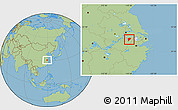 Savanna Style Location Map of Langxi