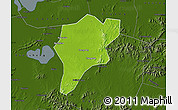 Physical Map of Langxi, darken