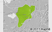 Physical Map of Langxi, lighten, desaturated