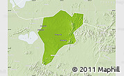 Physical Map of Langxi, lighten