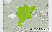 Physical Map of Langxi, lighten, semi-desaturated