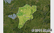 Satellite Map of Langxi, darken