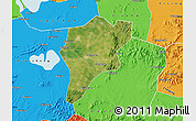 Satellite Map of Langxi, political outside