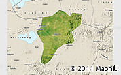 Satellite Map of Langxi, shaded relief outside