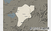 Shaded Relief Map of Langxi, darken