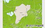 Shaded Relief Map of Langxi, physical outside
