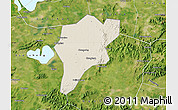 Shaded Relief Map of Langxi, satellite outside