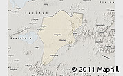 Shaded Relief Map of Langxi, semi-desaturated