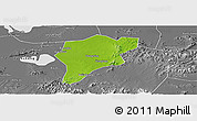 Physical Panoramic Map of Langxi, desaturated