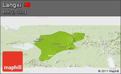 Physical Panoramic Map of Langxi, lighten
