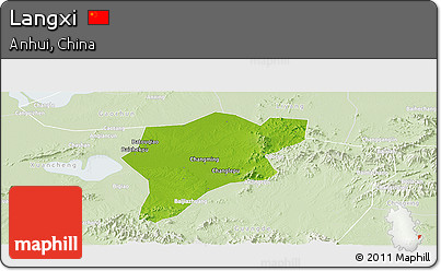 Physical Panoramic Map of Langxi, lighten