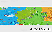 Physical Panoramic Map of Langxi, political outside