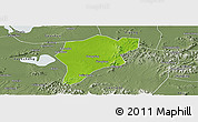 Physical Panoramic Map of Langxi, semi-desaturated