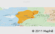 Political Panoramic Map of Langxi, lighten