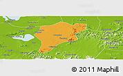 Political Panoramic Map of Langxi, physical outside