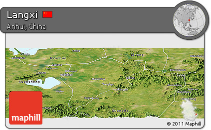 Satellite Panoramic Map of Langxi