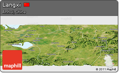 Satellite Panoramic Map of Langxi