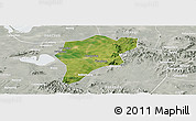 Satellite Panoramic Map of Langxi, lighten, semi-desaturated