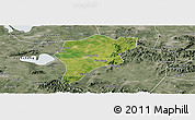Satellite Panoramic Map of Langxi, semi-desaturated