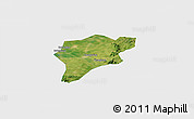 Satellite Panoramic Map of Langxi, single color outside