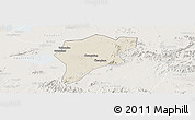 Shaded Relief Panoramic Map of Langxi, lighten
