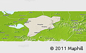 Shaded Relief Panoramic Map of Langxi, physical outside