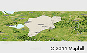 Shaded Relief Panoramic Map of Langxi, satellite outside