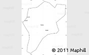 Blank Simple Map of Langxi, cropped outside