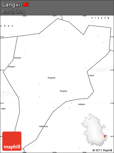 Blank Simple Map of Langxi