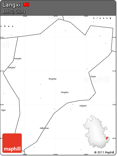 Blank Simple Map of Langxi