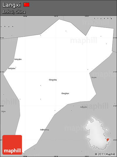 Gray Simple Map of Langxi