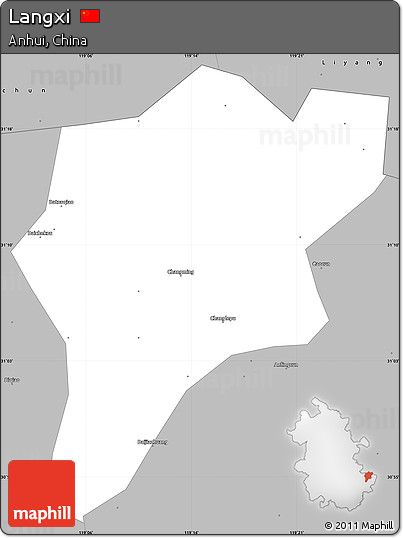 Gray Simple Map of Langxi
