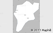 Gray Simple Map of Langxi, single color outside