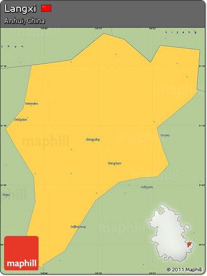 Savanna Style Simple Map of Langxi