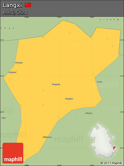Savanna Style Simple Map of Langxi