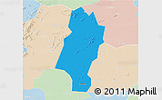 Political 3D Map of Lingbi, lighten