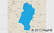 Political 3D Map of Lingbi, shaded relief outside