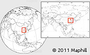 Blank Location Map of Lingbi, within the entire country
