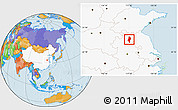 Political Location Map of Lingbi, highlighted country