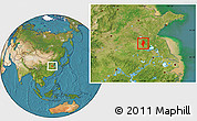 Satellite Location Map of Lingbi