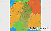 Satellite Map of Lingbi, political outside
