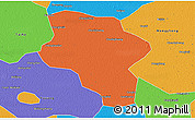 Political 3D Map of Lixin
