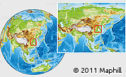 Physical Location Map of Lixin, highlighted parent region, within the entire country