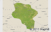 Satellite Map of Lixin, shaded relief outside