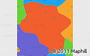 Political Simple Map of Lixin