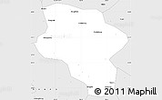 Silver Style Simple Map of Lixin