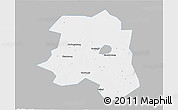 Gray 3D Map of Lu An, single color outside
