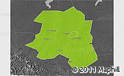 Physical 3D Map of Lu An, darken, desaturated