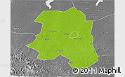 Physical 3D Map of Lu An, desaturated