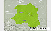 Physical 3D Map of Lu An, lighten, semi-desaturated